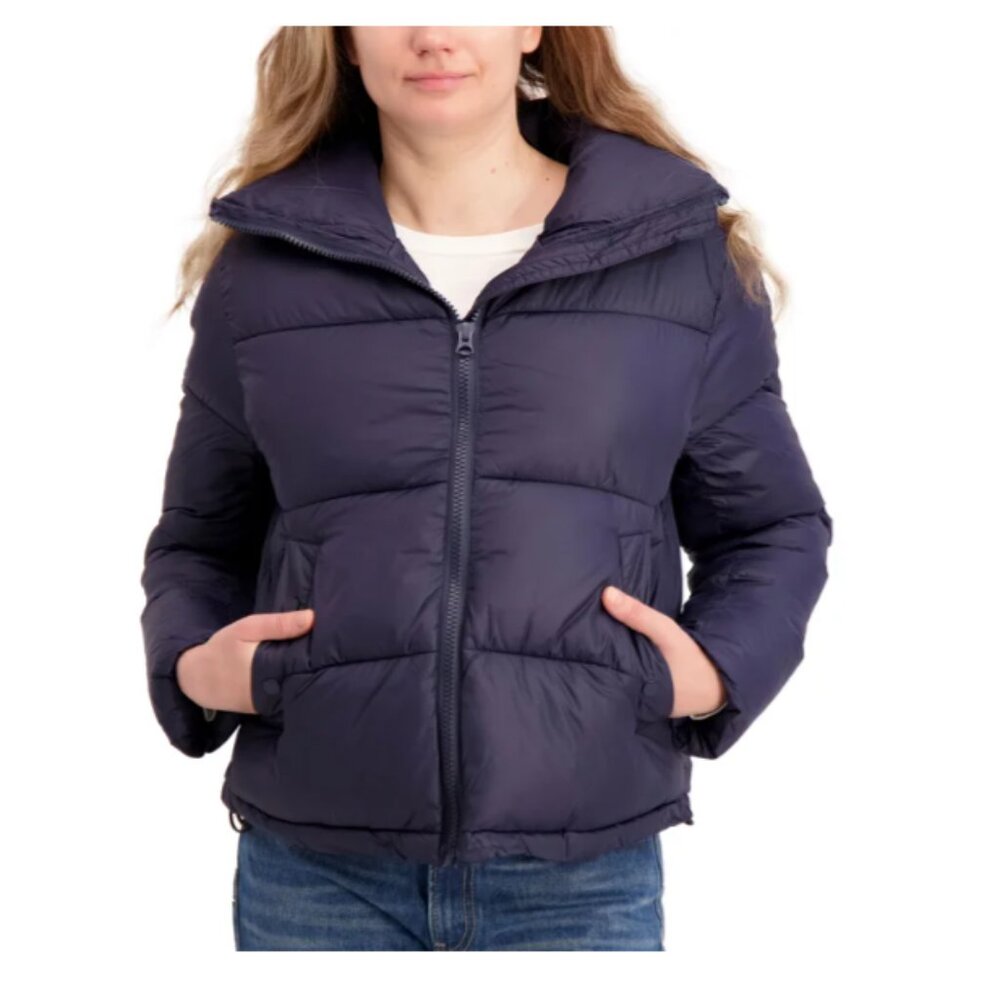 Hudson Women's Short Puffer Jacket Navy L